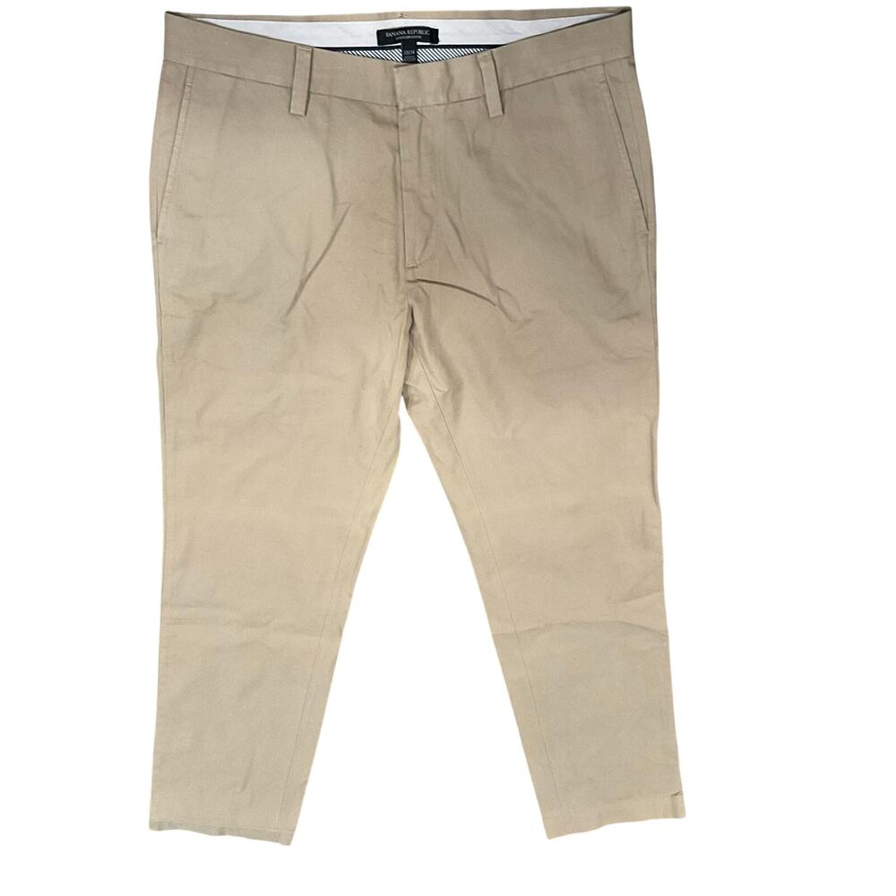 Banana Republic Emerson Chino Pants Men’s 33x34 Tan Cotton Casual
